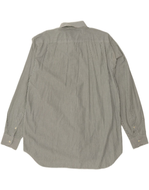 Camisa masculina Les Copains tamanho 43 17 XL listra verde