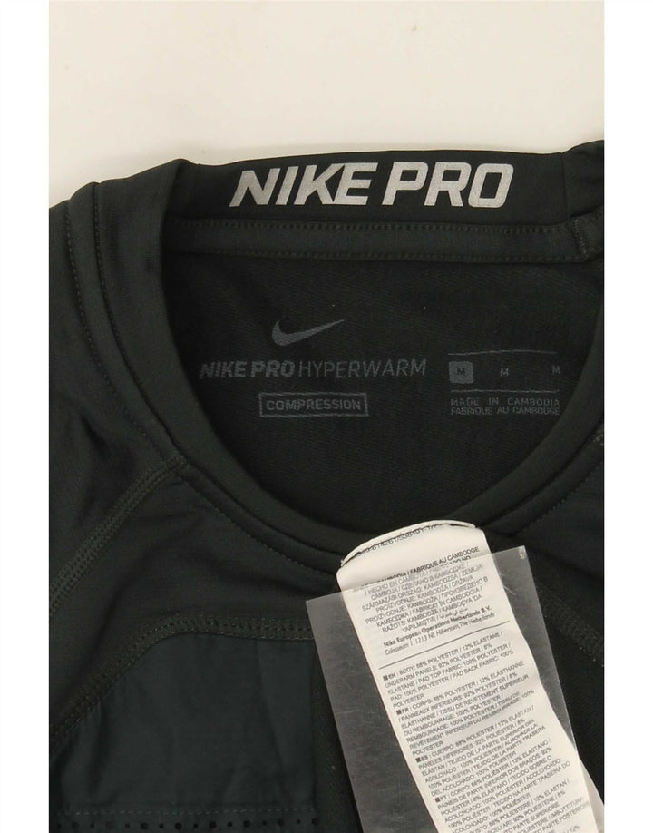 Top gráfico masculino Nike manga comprida verde médio colorblock poliéster