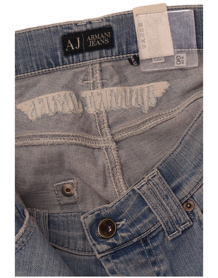 ARMANI Jeans Slim Feminino W30 L33 Azul Algodão