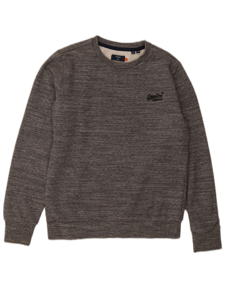 SUPERDRY moletom masculino jumper médio azul marinho algodão