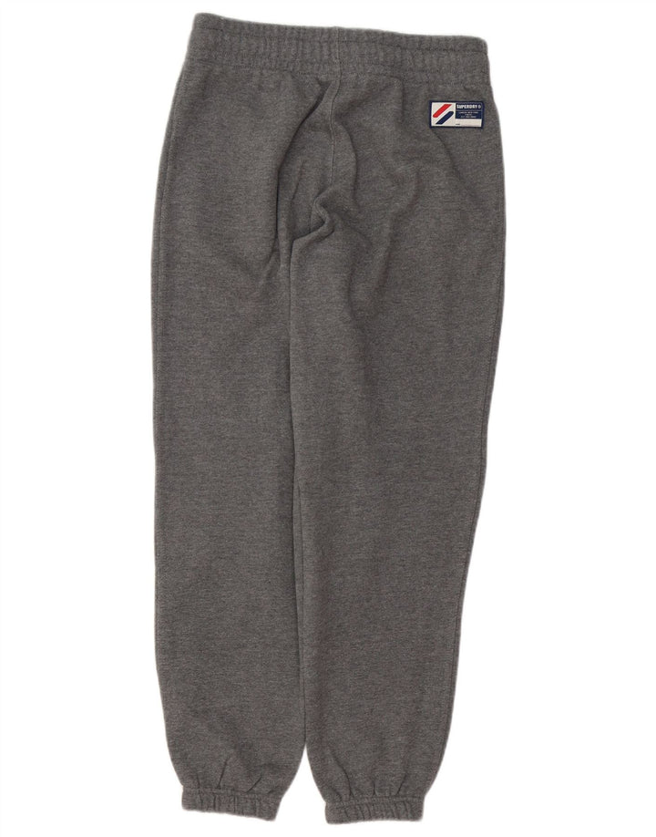 Calça de treino feminina SUPERDRY Joggers UK 8 pequeno algodão cinza