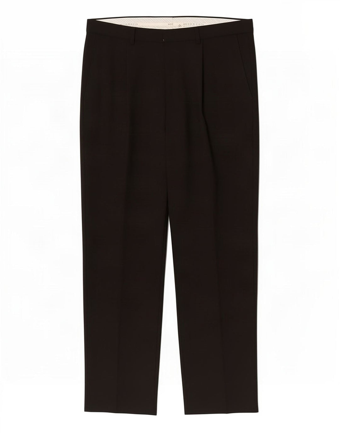 Calça chino reta masculina Marks & Spencer W34 L29 poliéster preto