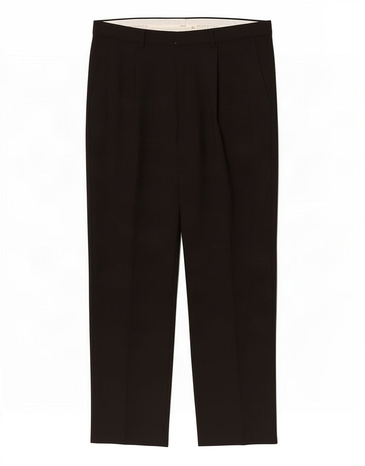 Calça chino reta masculina Marks & Spencer W34 L29 poliéster preto
