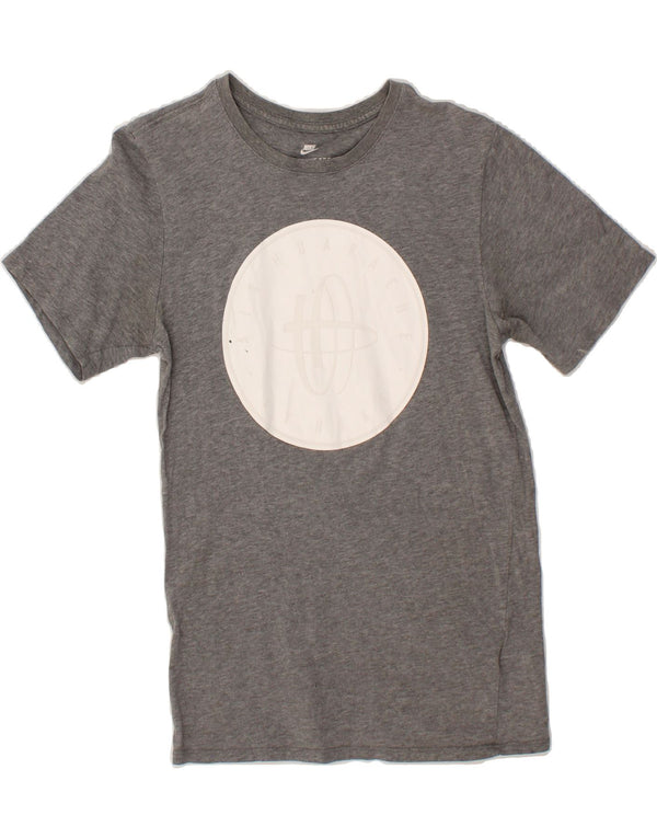 Camiseta masculina NIKE Athletic Cut Graphic Top pequeno algodão cinza