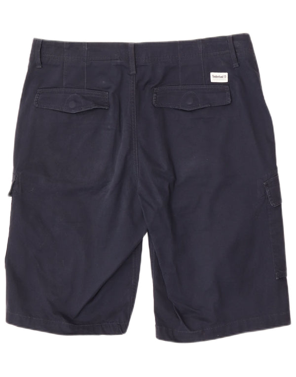 Timberland Mens Cargo Shorts W34 Grande Algodão Azul Marinho