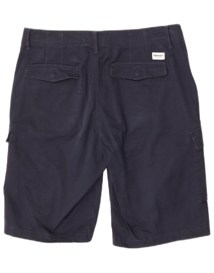 Timberland Mens Cargo Shorts W34 Grande Algodão Azul Marinho