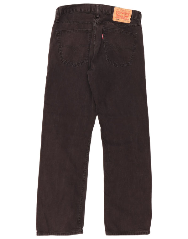 LEVI'S Masculino 514 Straight Jeans W32 L30 Algodão Preto