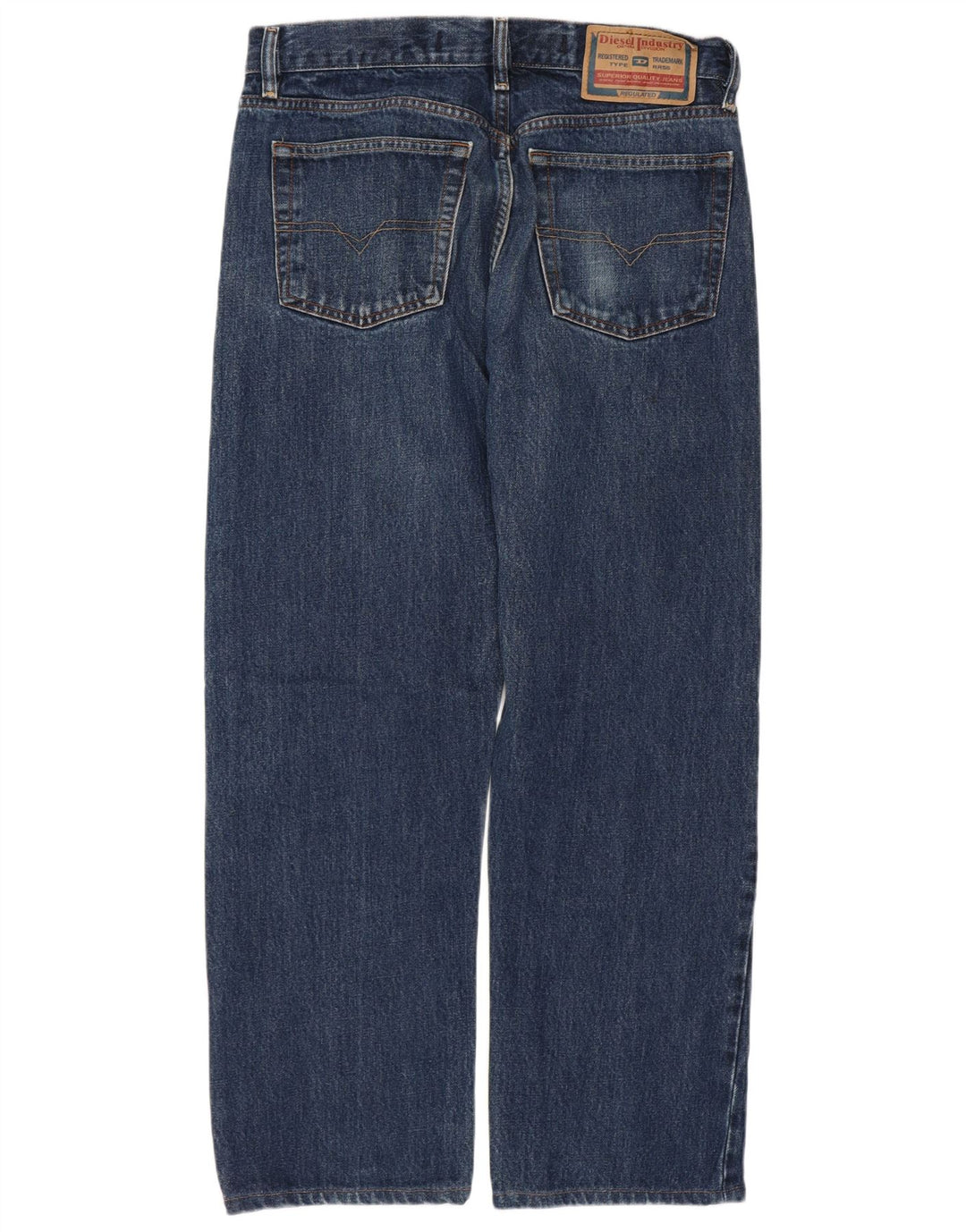 DIESEL Calça jeans reta masculina W32 L26 algodão azul