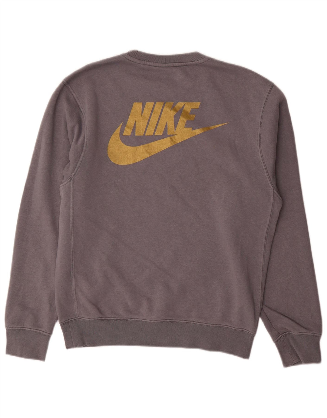 NIKE Masculino Swoosh Graphic Moletom Jumper XS Cinza Algodão