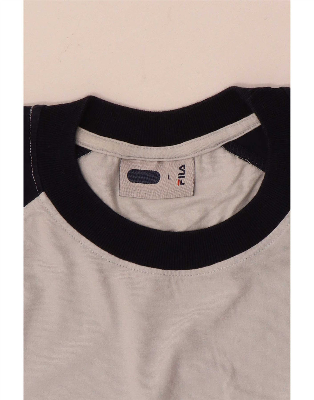 Camiseta masculina Fila grande algodão colorblock cinza