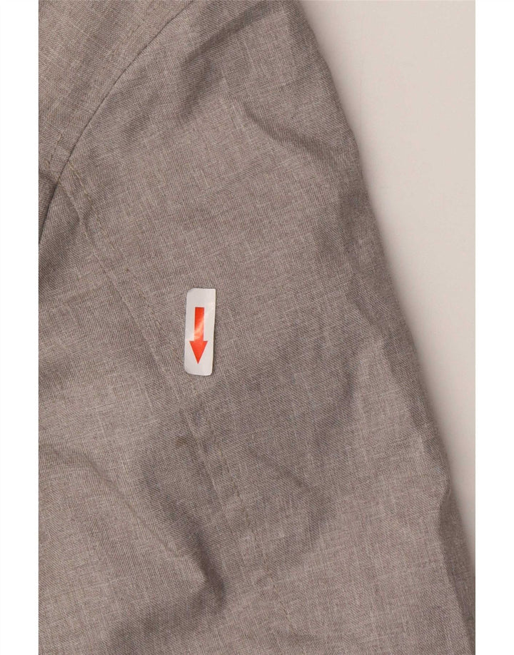 Jaqueta masculina acolchoada com capuz Jack & Jones Reino Unido 40 grande bloco colorido cinza