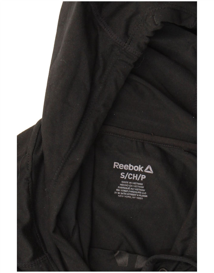Reebok feminino oversized gráfico moletom com capuz Reino Unido 10 pequeno preto