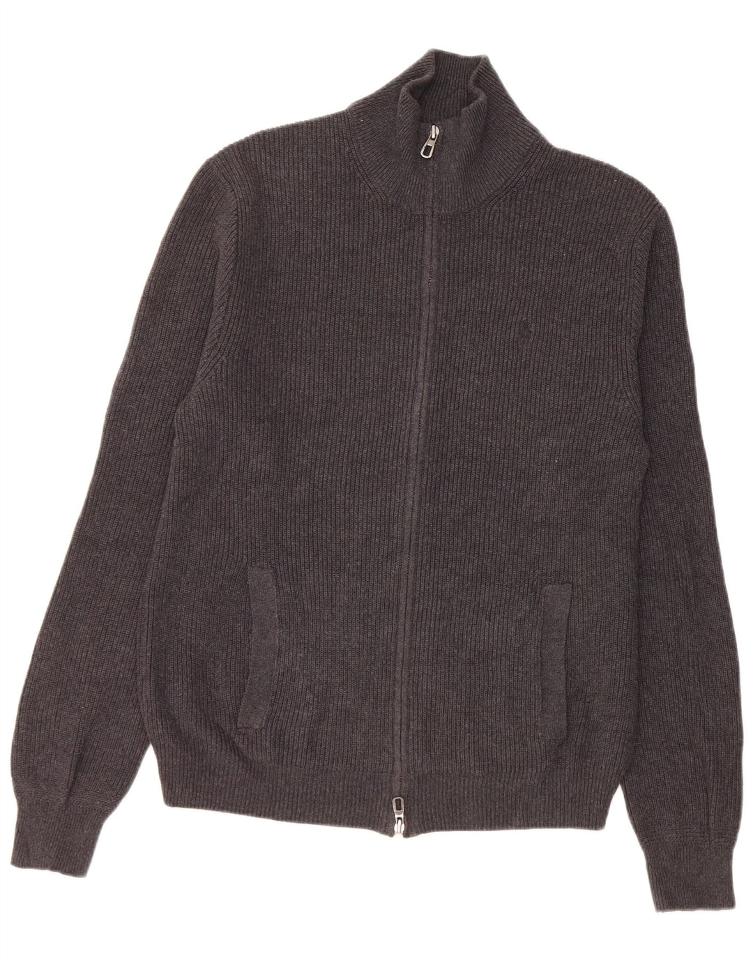 Suéter cardigã masculino Polo Ralph Lauren cinza médio