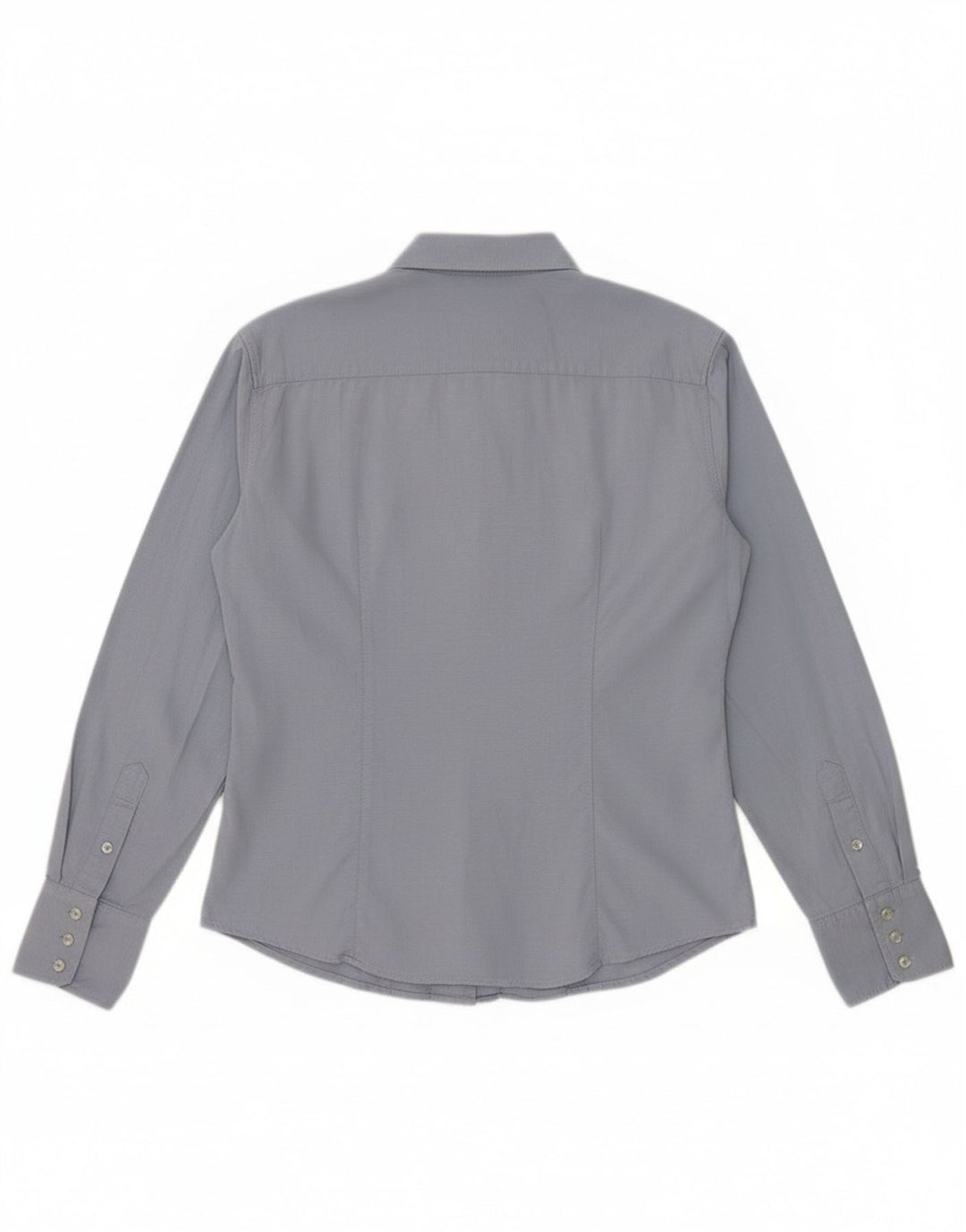 Camisa feminina Gant UK 12 algodão azul médio