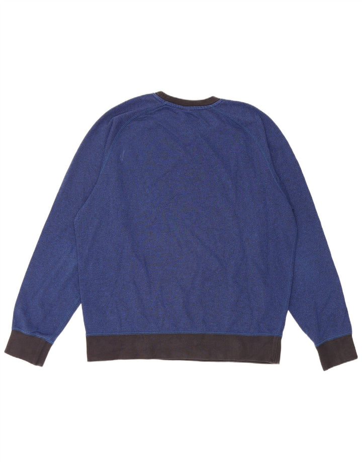 Moletom masculino Nike Jumper grande azul colorblock algodão