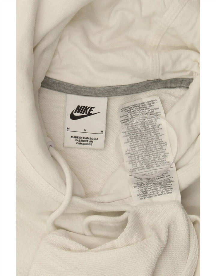 NIKE Mens Graphic Hoodie Jumper Médio Algodão Branco