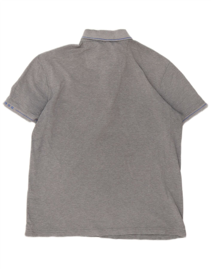 Camisa polo masculina Hugo Boss Slim Fit XL cinza