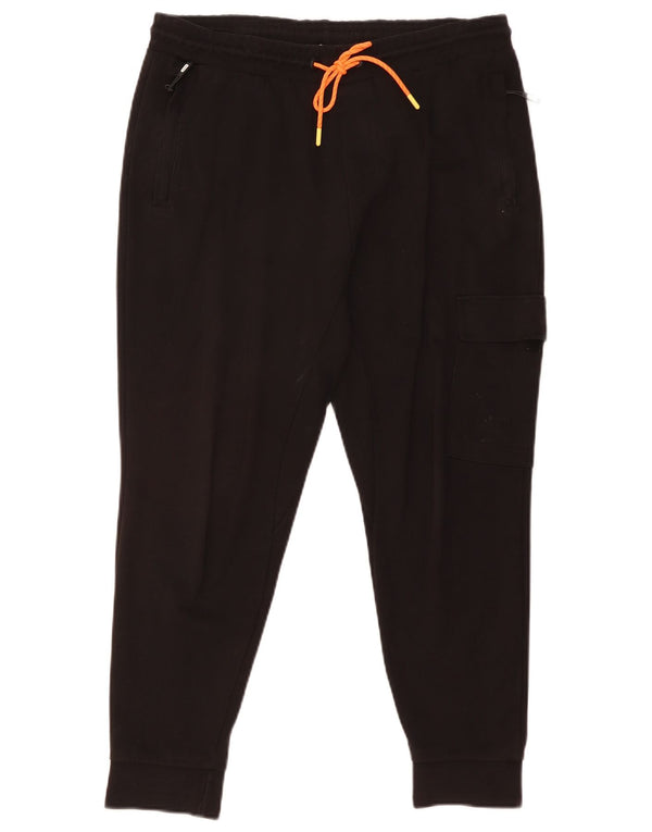 Calça esportiva masculina ZARA Cargo Joggers XL algodão preto
