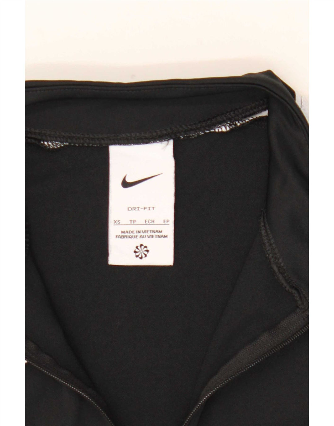 Nike Mens Dri Fit Zip Neck Pullover Treino Top XS Preto Colourblock
