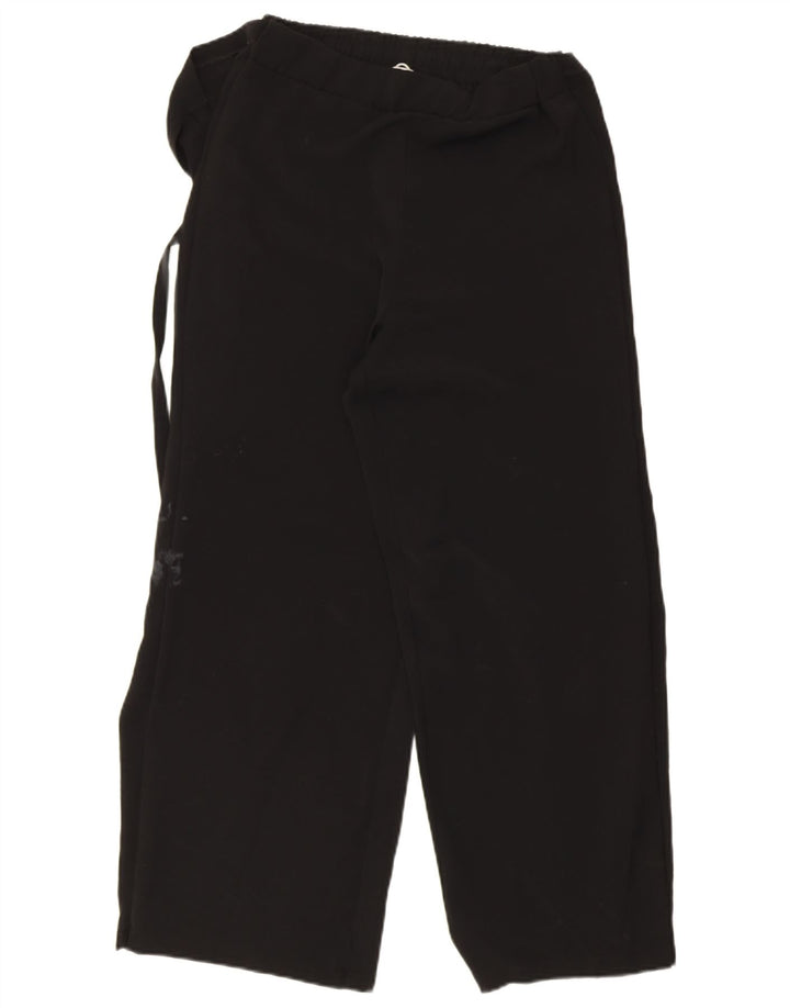 Zara Calça feminina casual envoltória média W30 L27 poliéster preto