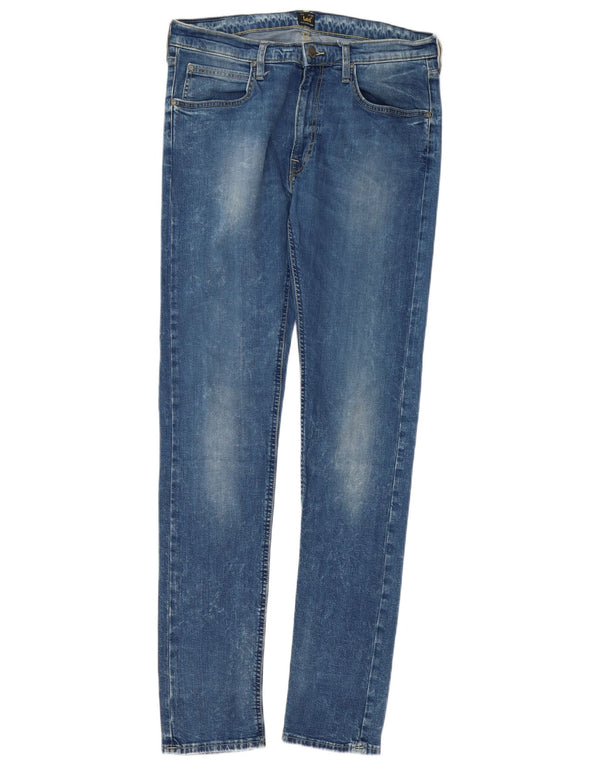 Lee Mens Luke Slim Jeans W34 L34 Azul Algodão