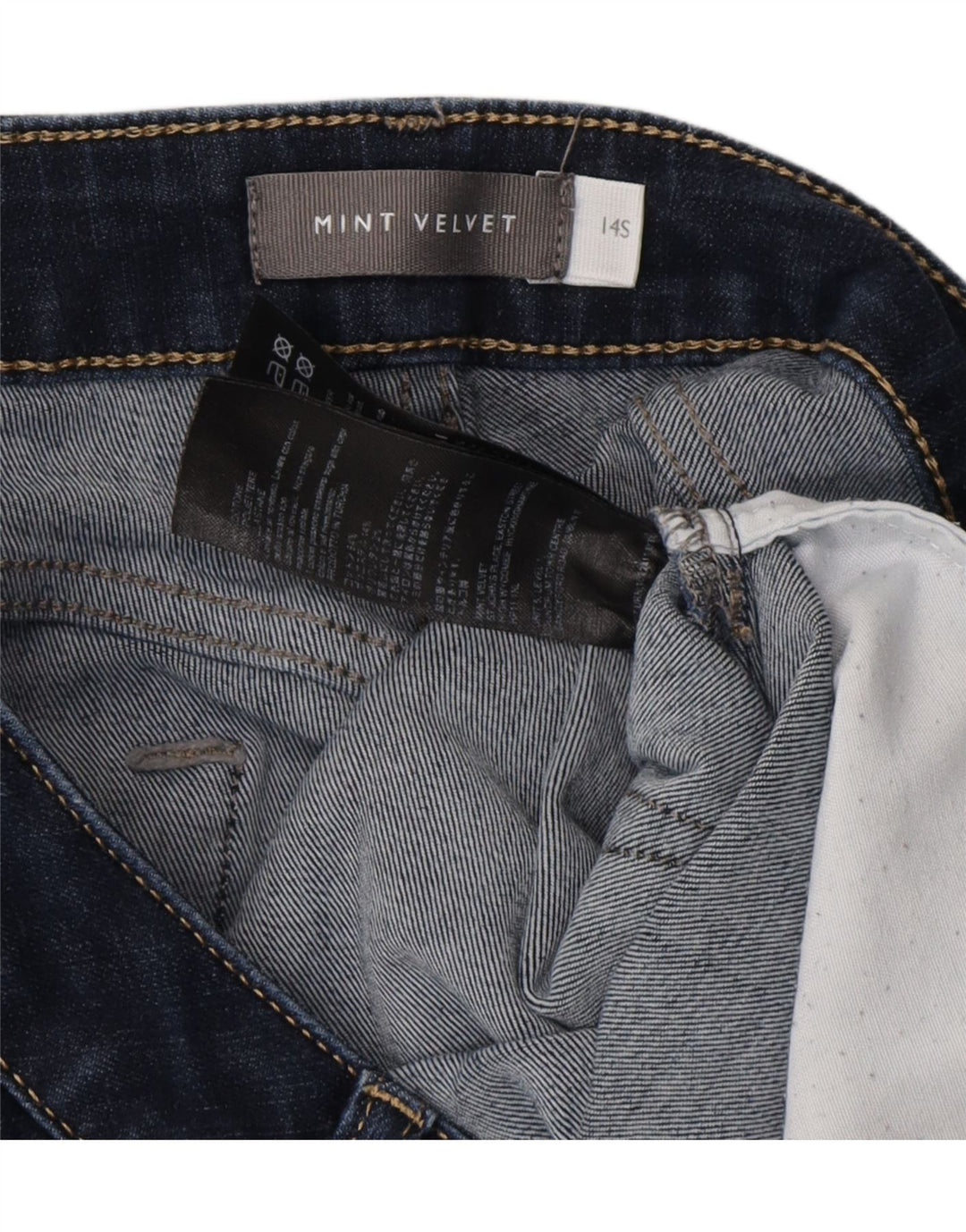 Jeans feminino MINT VELVET Bootcut Reino Unido 14 médio W30 L28 algodão azul marinho