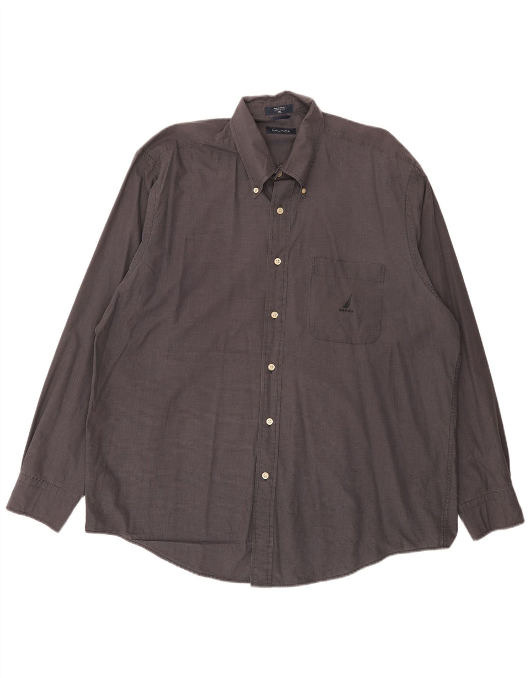 Camisa masculina Nautica XL cinza algodão guingão