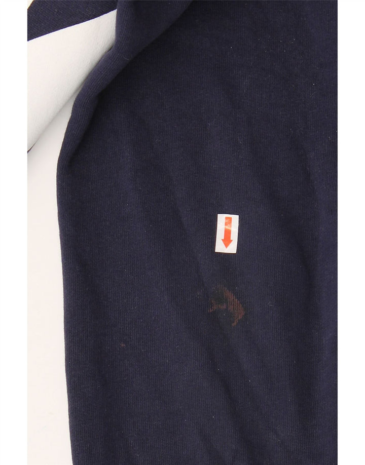 Starter masculino gráfico moletom jumper médio azul marinho algodão