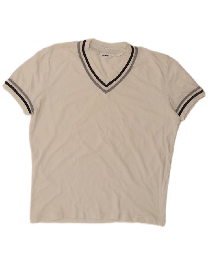 Camiseta masculina Bikkembergs Top XL listrada branca