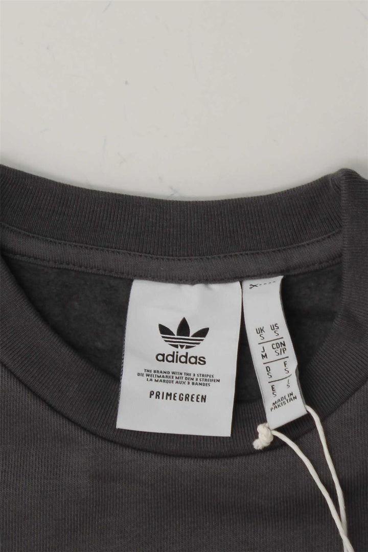 ADIDAS Mens Moletom Jumper Pequeno Algodão Cinza