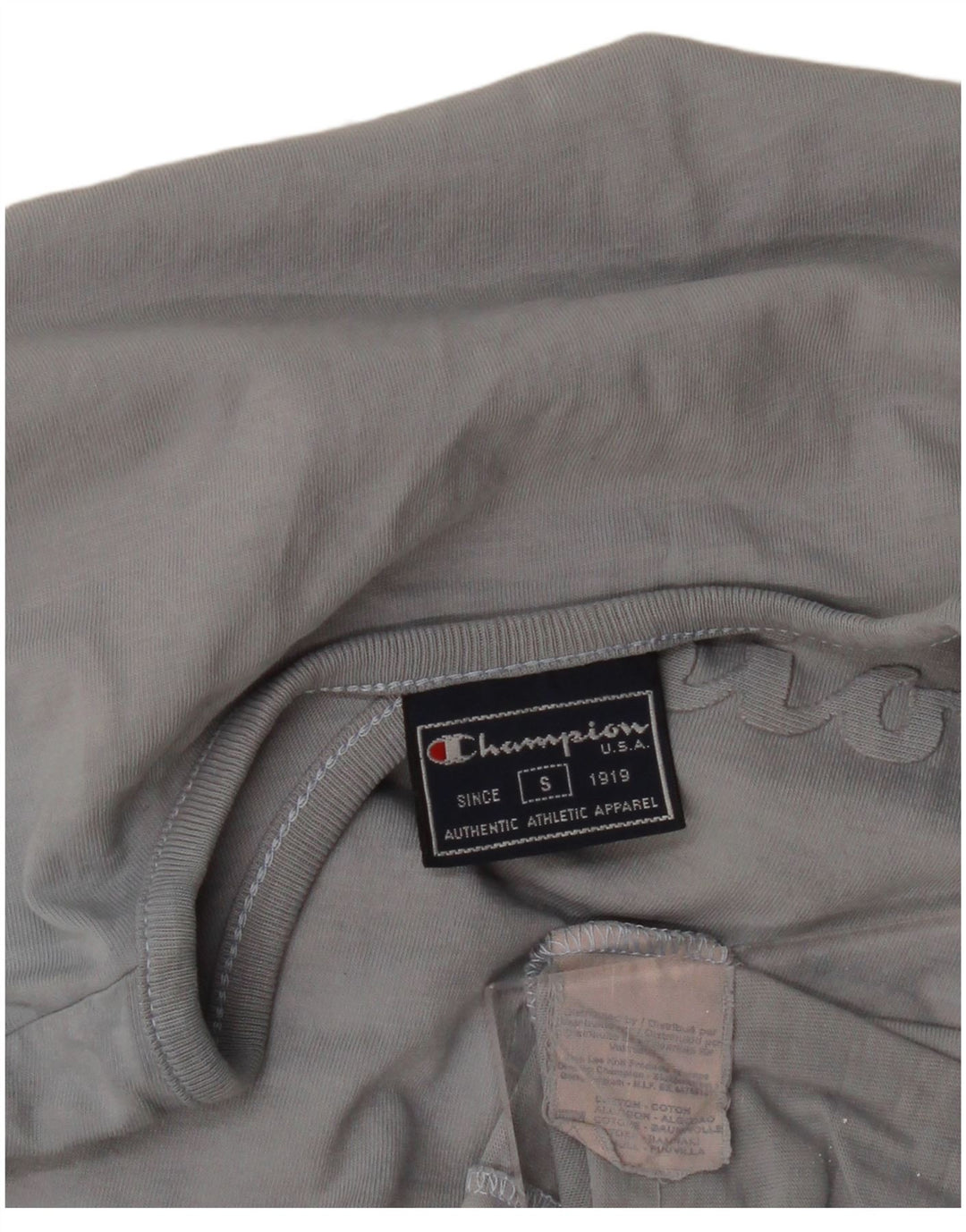 Camiseta feminina com estampa CHAMPION UK 10 pequena algodão azul marinho