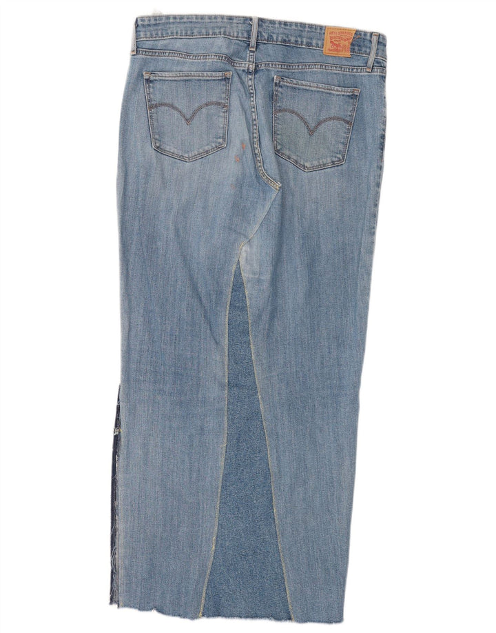 Saia jeans feminina Levi's 711 Midi W30 algodão azul médio