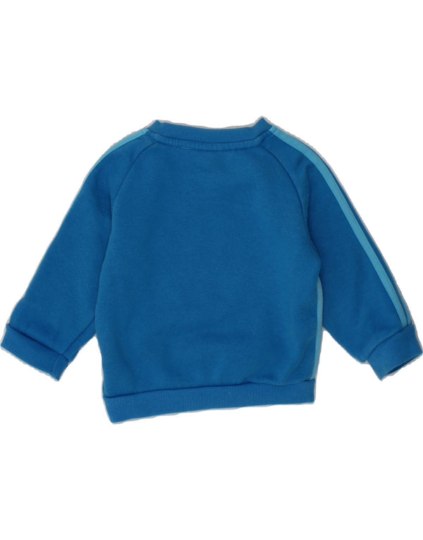ADIDAS Baby Boys Suéter Jumper 3-6 Meses Azul Colorblock Algodão
