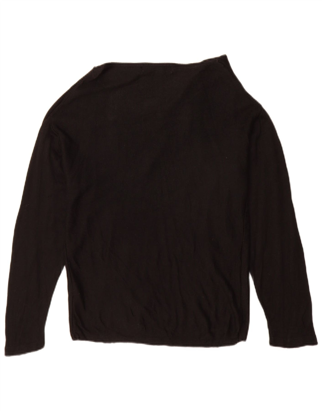 Top feminino Zara de manga comprida UK 14 viscose preta média