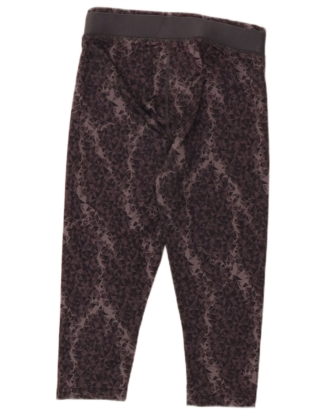 PUMA Womens Capri Leggings UK 10 Pequeno Poliéster Geométrico Cinza