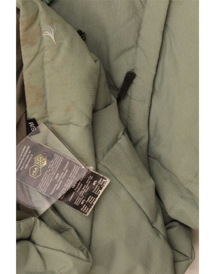 Jaqueta acolchoada masculina Fila UK 36 pequena poliamida verde