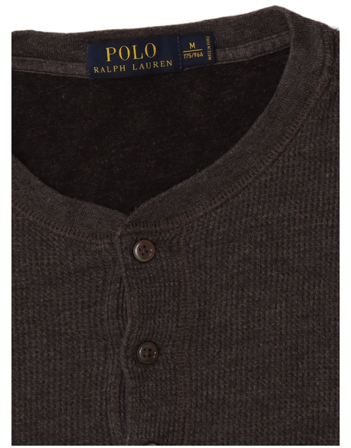Top masculino Polo Ralph Lauren manga comprida cinza médio