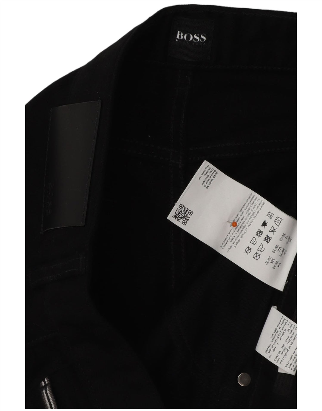 HUGO BOSS Calça jeans reta masculina W36 L29 algodão preto