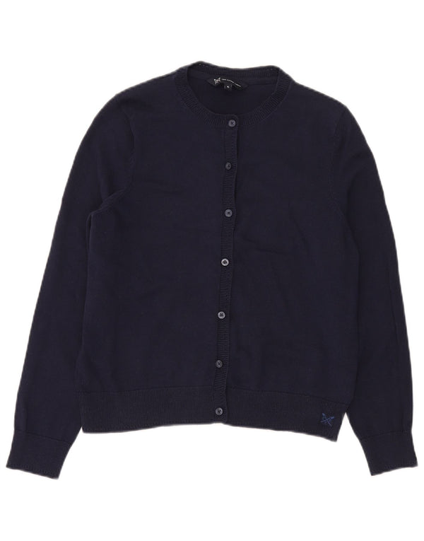 Suéter Cardigan Feminino Crew Clothing UK 6 XS Azul Marinho Algodão