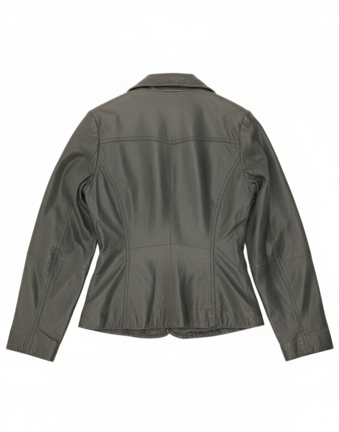 Jaqueta Blazer Vintage Feminina com 3 Botões UK 10 Pequena Cinza