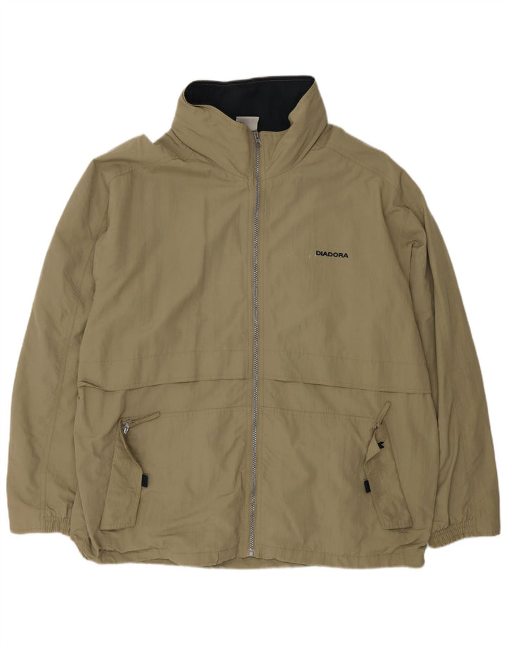 Jaqueta de chuva masculina DIADORA Loose Fit UK 40 grande poliamida bege
