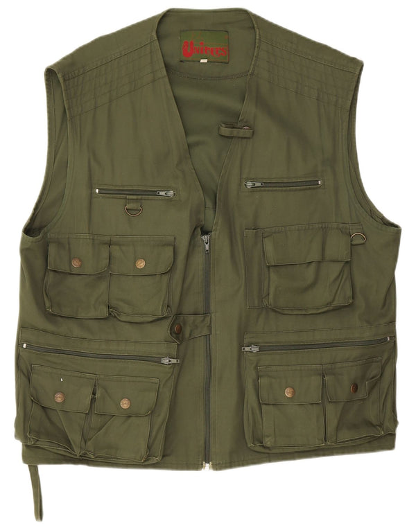 Colete utilitário masculino Univers UK 44 2XL algodão cáqui