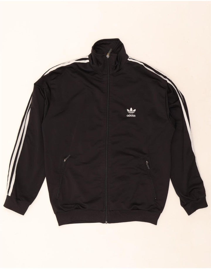 ADIDAS Mens Tracksuit Top Jacket UK 34/36 Pequeno Poliéster Preto
