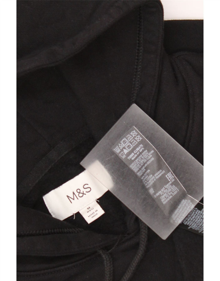 Suéter masculino com capuz Marks & Spencer médio algodão preto