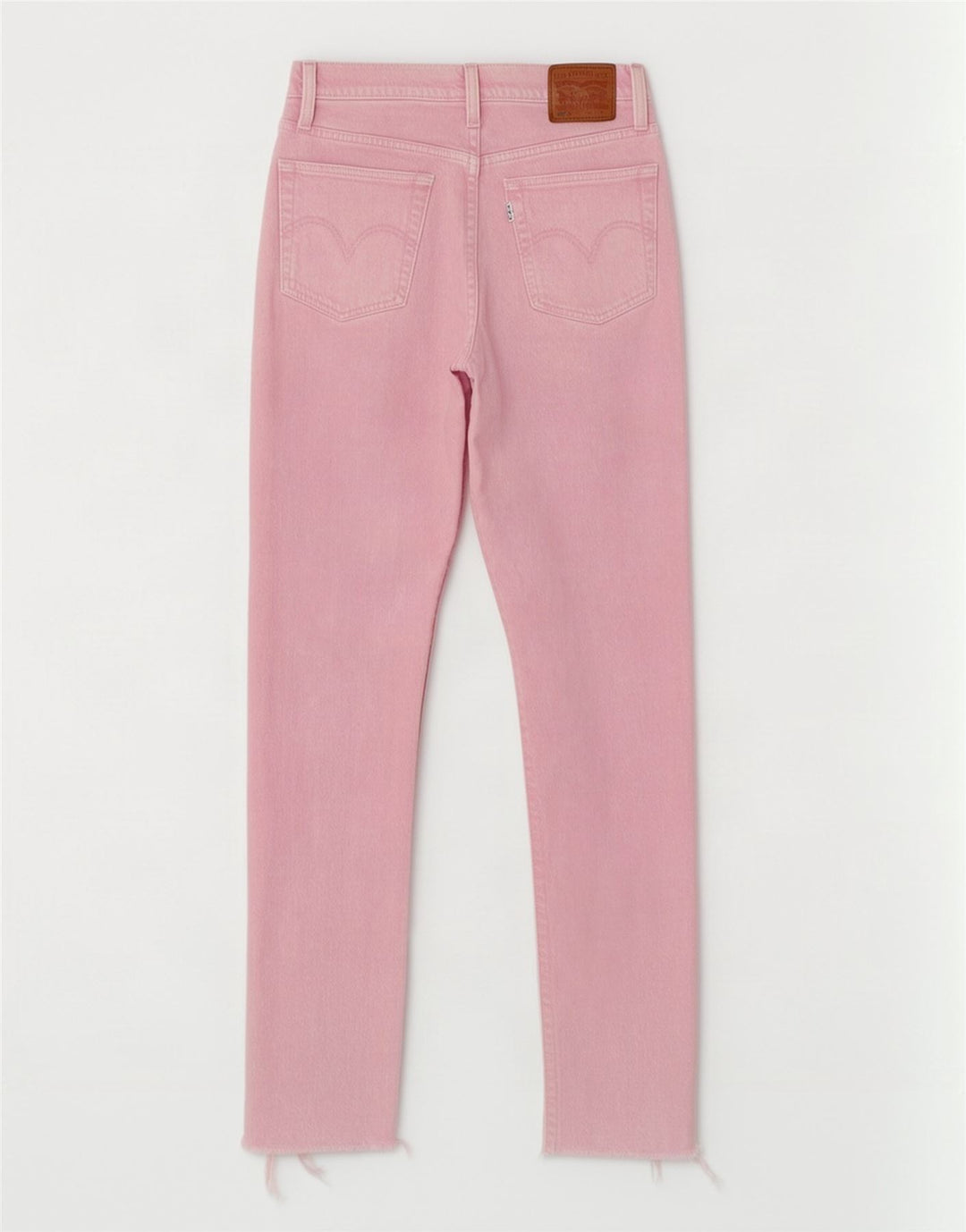 Calça jeans feminina Levi's 501 Straight pequena W27 L29 rosa