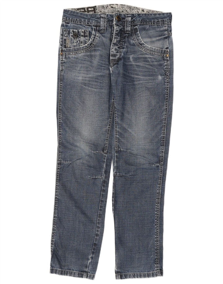 Springfield masculino gráfico reto jeans W28 L30 algodão azul