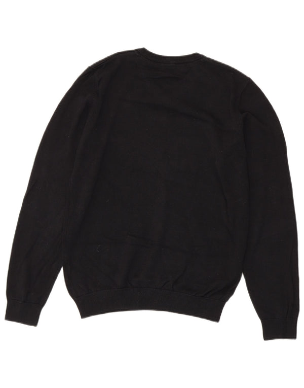 Suéter Marks & Spencer Boys com decote em V 12-13 anos algodão preto