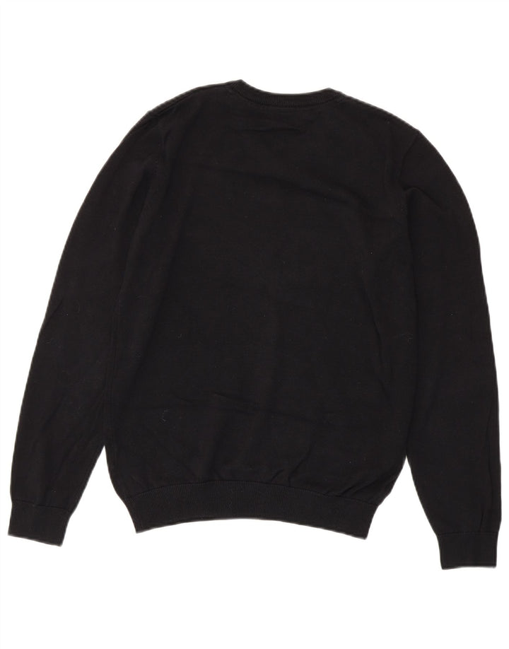 Suéter Marks & Spencer Boys com decote em V 12-13 anos algodão preto