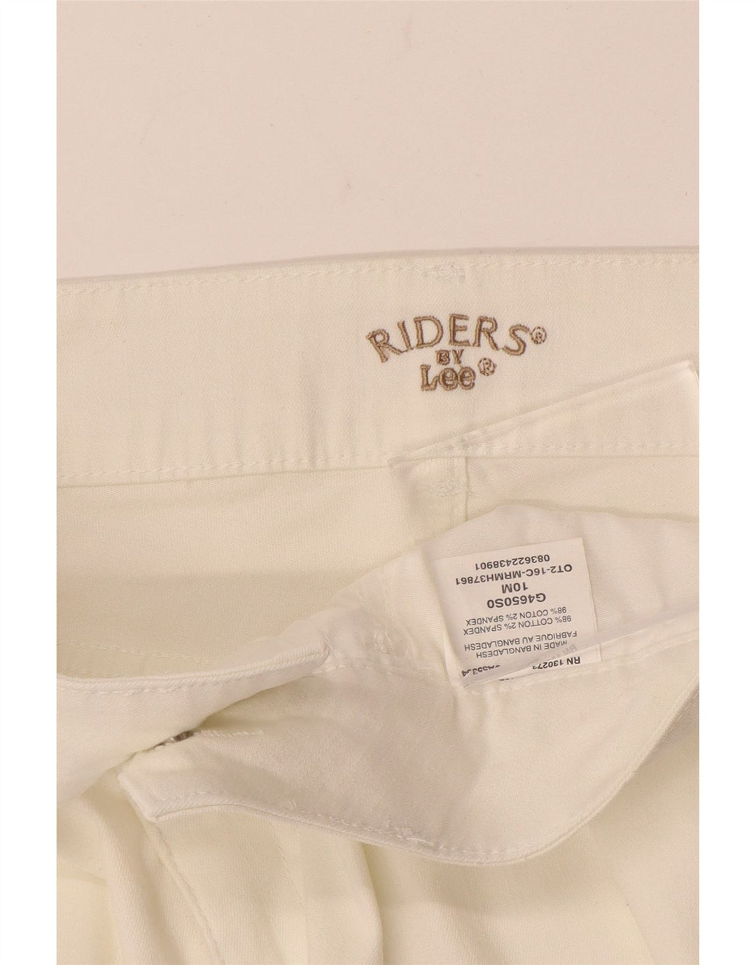 Shorts casuais femininos LEE Riders US 10 grandes W34 algodão branco