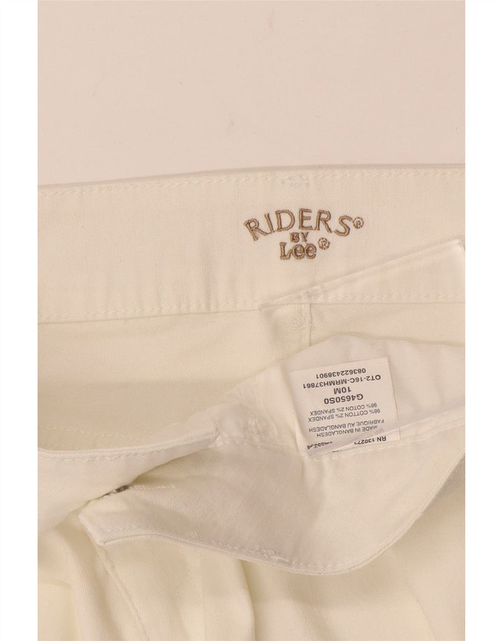Shorts casuais femininos LEE Riders US 10 grandes W34 algodão branco